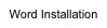 Word Installation